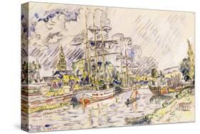 The Port of Landerneau, 1921-Paul Signac-Stretched Canvas