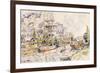 The Port of Landerneau, 1921-Paul Signac-Framed Giclee Print