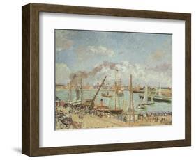 The Port of Le Havre, Afternoon, Sun, 1903-Camille Pissarro-Framed Giclee Print