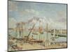 The Port of Le Havre, Afternoon, Sun, 1903-Camille Pissarro-Mounted Giclee Print