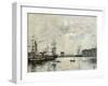 The Port of Le Havre (Dock of La Barre)-Eugène Boudin-Framed Giclee Print