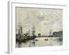 The Port of Le Havre (Dock of La Barre)-Eugène Boudin-Framed Giclee Print