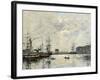 The Port of Le Havre (Dock of La Barre)-Eugène Boudin-Framed Giclee Print