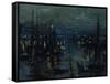 The Port of Le Havre, Night Effect-Claude Monet-Framed Stretched Canvas