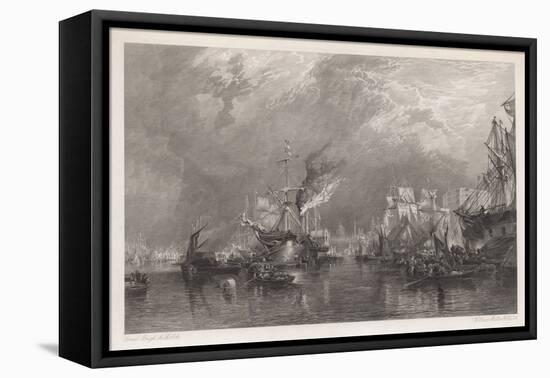 The Port of London-Samuel Bough-Framed Stretched Canvas