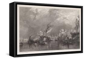 The Port of London-Samuel Bough-Framed Stretched Canvas