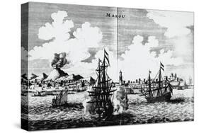 The Port of Macao, Engraving from Embassy from East-India Company of United Provinces-Johannes Nieuhoff-Stretched Canvas