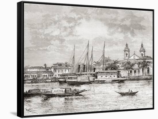 The Port of Manaus, Amazonas State, Northern Brazil-null-Framed Stretched Canvas