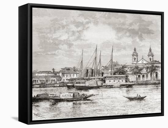 The Port of Manaus, Amazonas State, Northern Brazil-null-Framed Stretched Canvas