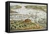 The Port of New York-Currier & Ives-Framed Stretched Canvas