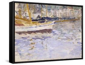 The Port of Nice, Winter 1881?-82 (Oil on Canvas)-Berthe Morisot-Framed Stretched Canvas