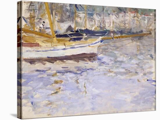 The Port of Nice, Winter 1881?-82 (Oil on Canvas)-Berthe Morisot-Stretched Canvas