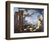 The Port of Ostia During Storm, 1740-1750-Leonardo Coccorante-Framed Giclee Print