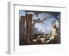 The Port of Ostia During Storm, 1740-1750-Leonardo Coccorante-Framed Giclee Print