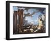 The Port of Ostia During Storm, 1740-1750-Leonardo Coccorante-Framed Giclee Print