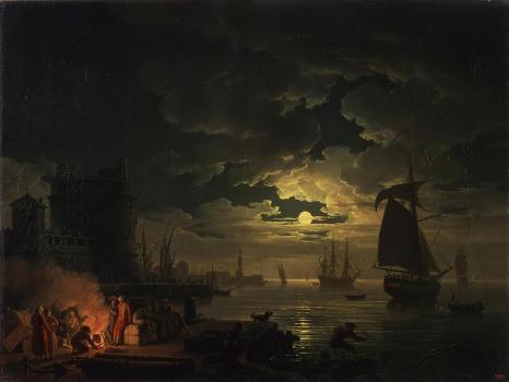 'The Port of Palermo in the Moonlight, 1769' Giclee Print - Claude Joseph  Vernet | AllPosters.com