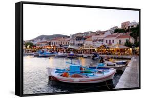The Port of Pythagorio, Samos Island, North Aegean Islands, Greek Islands, Greece, Europe-Carlo Morucchio-Framed Stretched Canvas