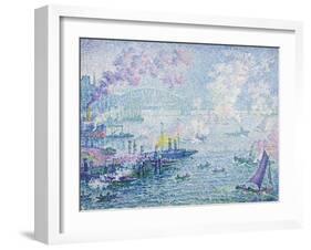 The Port of Rotterdam, 1907-Paul Signac-Framed Giclee Print