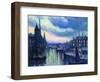 The Port of Rotterdam at Night, 1908-Maximilien Luce-Framed Giclee Print