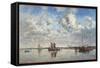 The Port of Rotterdam-Eugène Boudin-Framed Stretched Canvas