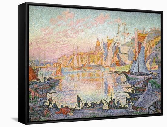 The Port of Saint-Tropez, 1901-1902-Paul Signac-Framed Stretched Canvas