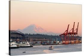The Port of Seattle.-Jon Hicks-Stretched Canvas