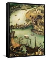 The Port of Seville, C.1590-Alonso Sanchez Coello-Framed Stretched Canvas