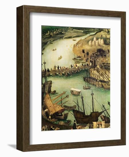 The Port of Seville, C.1590-Alonso Sanchez Coello-Framed Giclee Print