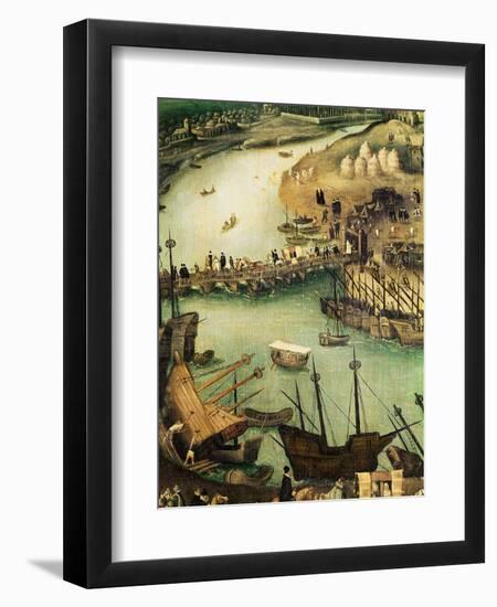 The Port of Seville, C.1590-Alonso Sanchez Coello-Framed Giclee Print