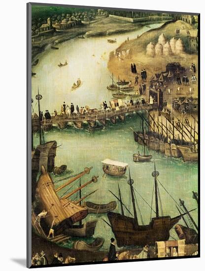 The Port of Seville, C.1590-Alonso Sanchez Coello-Mounted Giclee Print
