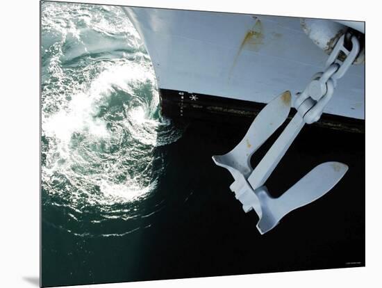 The Port Side Mark II Stockless Anchor is Raised Aboard the Aircraft Carrier USS Abraham Lincoln-Stocktrek Images-Mounted Photographic Print