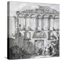 The Porta Aurea, from 'Ruins of the Palace of Emperor Diocletian at Spalatro in Dalmatia'-Robert Adam-Stretched Canvas