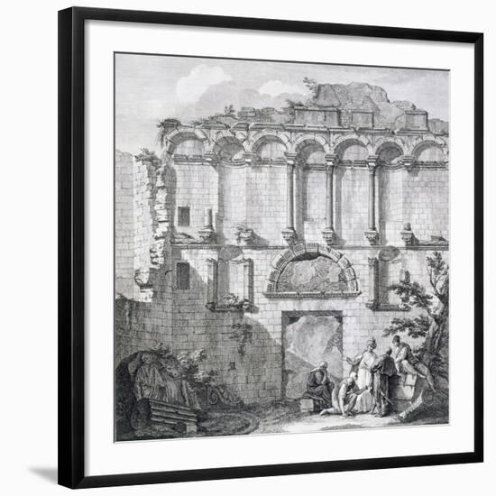 The Porta Aurea, from 'Ruins of the Palace of Emperor Diocletian at Spalatro in Dalmatia'-Robert Adam-Framed Giclee Print