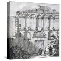 The Porta Aurea, from 'Ruins of the Palace of Emperor Diocletian at Spalatro in Dalmatia'-Robert Adam-Stretched Canvas