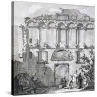 The Porta Aurea, from 'Ruins of the Palace of Emperor Diocletian at Spalatro in Dalmatia'-Robert Adam-Stretched Canvas