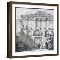 The Porta Aurea, from 'Ruins of the Palace of Emperor Diocletian at Spalatro in Dalmatia'-Robert Adam-Framed Giclee Print