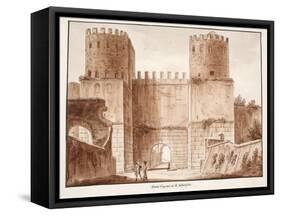 The Porta Capena or Porta San Sebastiano, 1833-Agostino Tofanelli-Framed Stretched Canvas