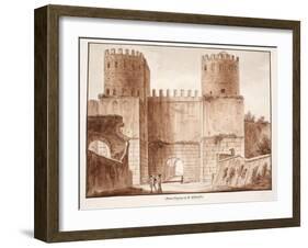 The Porta Capena or Porta San Sebastiano, 1833-Agostino Tofanelli-Framed Giclee Print