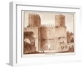 The Porta Capena or Porta San Sebastiano, 1833-Agostino Tofanelli-Framed Giclee Print
