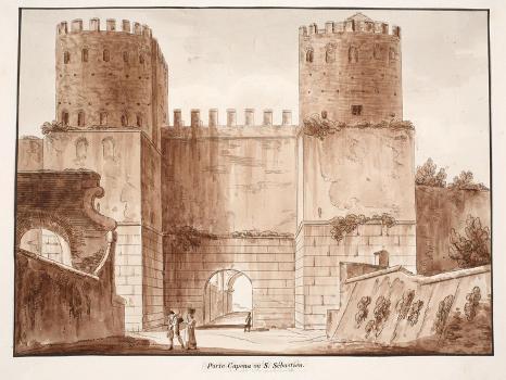 The Porta Capena or Porta San Sebastiano, 1833' Giclee Print - Agostino  Tofanelli | AllPosters.com