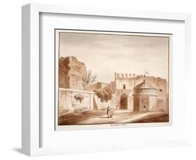 The Porta Latina, Closed, 1833-Agostino Tofanelli-Framed Giclee Print