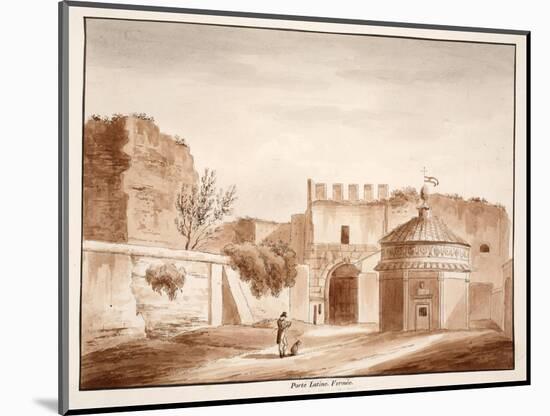 The Porta Latina, Closed, 1833-Agostino Tofanelli-Mounted Giclee Print