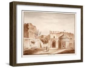 The Porta Latina, Closed, 1833-Agostino Tofanelli-Framed Giclee Print