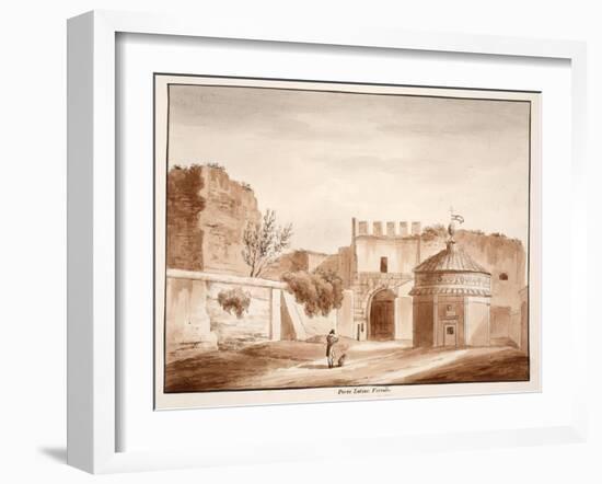 The Porta Latina, Closed, 1833-Agostino Tofanelli-Framed Giclee Print