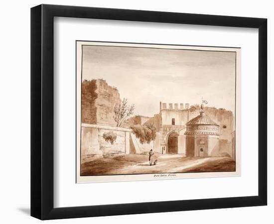 The Porta Latina, Closed, 1833-Agostino Tofanelli-Framed Premium Giclee Print