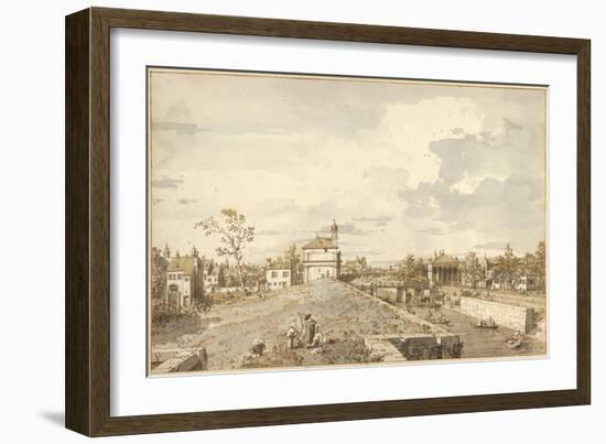 The Porta Portello with the Brenta Canal in Padua, 1740-1743-Canaletto-Framed Giclee Print