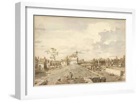The Porta Portello with the Brenta Canal in Padua, 1740-1743-Canaletto-Framed Giclee Print