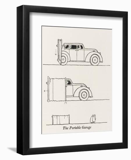 The Portable Garage-William Heath Robinson-Framed Art Print