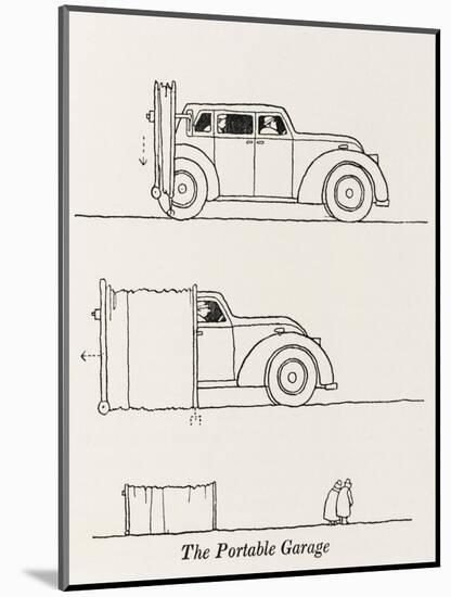 The Portable Garage-William Heath Robinson-Mounted Art Print