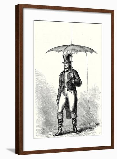 The Portable Lightning Rod or the Umbrella-Lightning Rod of Barbeu-Dubourg-null-Framed Giclee Print